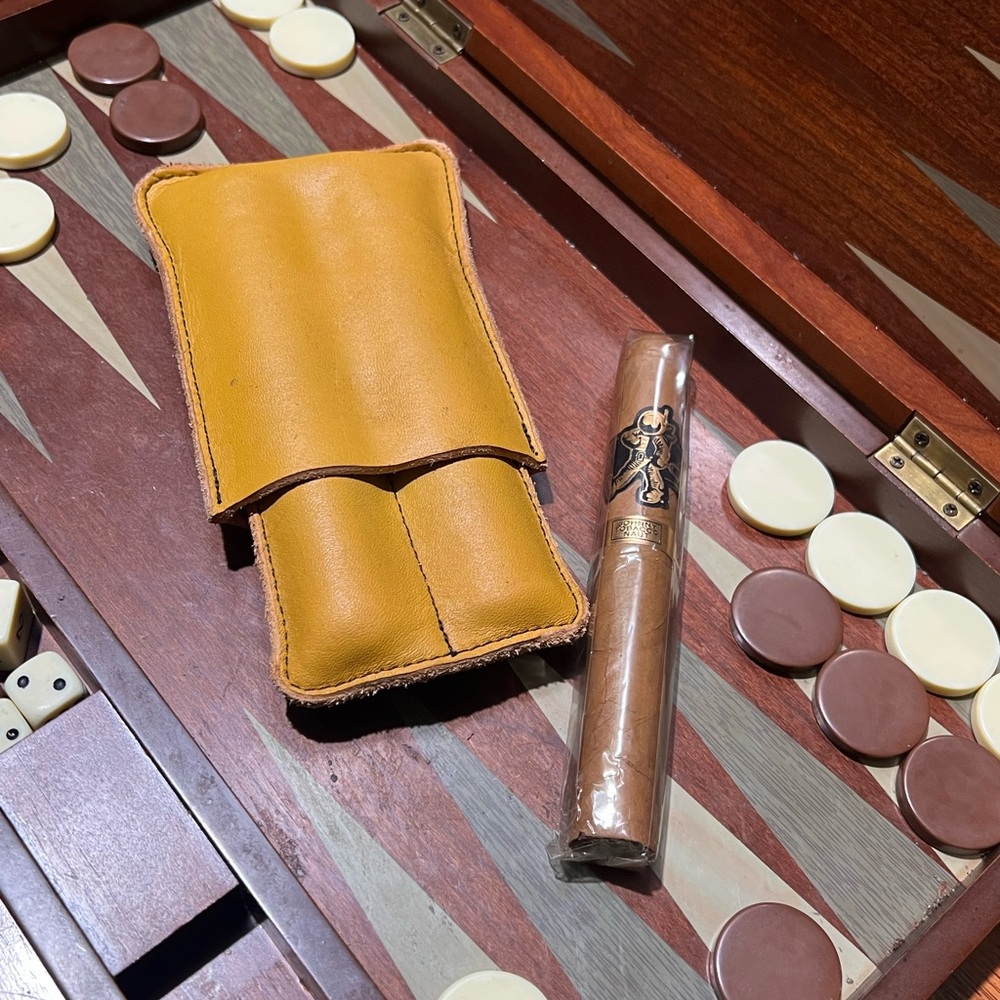 Yellow Horween Leather Cigar Case
